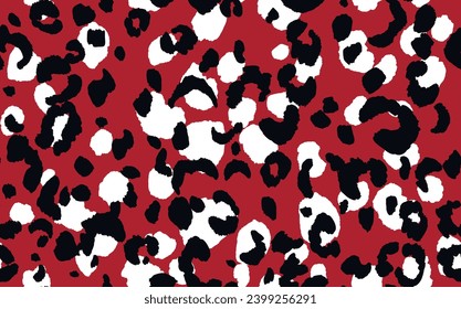 Abstract modern leopard seamless pattern. Animals trendy background. Color decorative vector stock illustration for print, card, postcard, fabric, textile. Modern ornament of stylized skin.