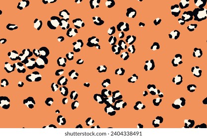 Abstract modern leopard seamless pattern. Animals trendy background. Color decorative vector stock illustration for print, card, postcard, fabric, textile. Modern ornament of stylized skin.