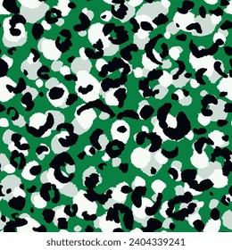 Abstract modern leopard seamless pattern. Animals trendy background. Color decorative vector stock illustration for print, card, postcard, fabric, textile. Modern ornament of stylized skin.