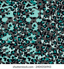 Abstract modern leopard seamless pattern. Animals trendy background. Color decorative vector stock illustration for print, card, postcard, fabric, textile. Modern ornament of stylized skin.