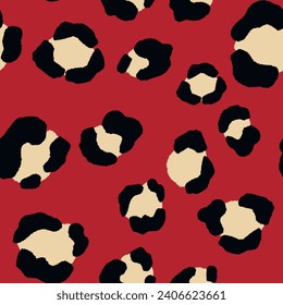 Abstract modern leopard seamless pattern. Animals trendy background. Color decorative vector stock illustration for print, card, postcard, fabric, textile. Modern ornament of stylized skin.