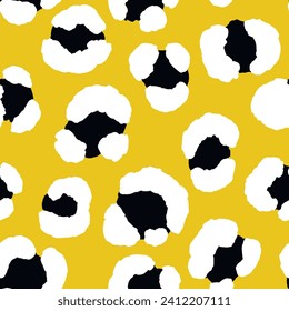 Abstract modern leopard seamless pattern. Animals trendy background. Color decorative vector stock illustration for print, card, postcard, fabric, textile. Modern ornament of stylized skin.