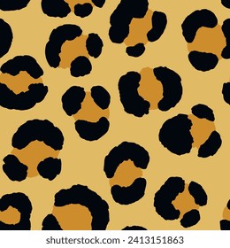 Abstract modern leopard seamless pattern. Animals trendy background. Color decorative vector stock illustration for print, card, postcard, fabric, textile. Modern ornament of stylized skin.