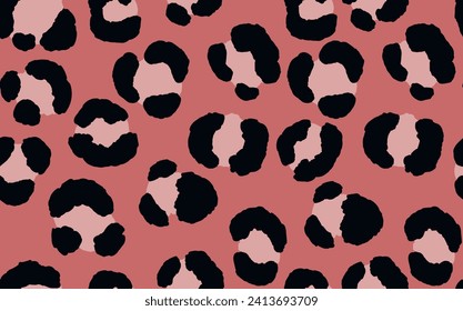 Abstract modern leopard seamless pattern. Animals trendy background. Color decorative vector stock illustration for print, card, postcard, fabric, textile. Modern ornament of stylized skin.