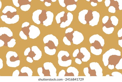 Abstract modern leopard seamless pattern. Animals trendy background. Color decorative vector stock illustration for print, card, postcard, fabric, textile. Modern ornament of stylized skin.