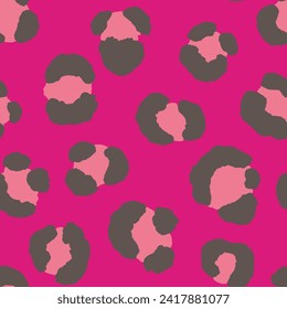 Abstract modern leopard seamless pattern. Animals trendy background. Color decorative vector stock illustration for print, card, postcard, fabric, textile. Modern ornament of stylized skin.