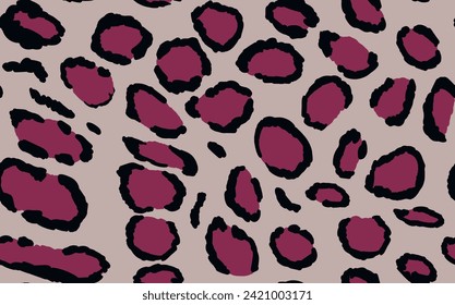 Abstract modern leopard seamless pattern. Animals trendy background. Color decorative vector stock illustration for print, card, postcard, fabric, textile. Modern ornament of stylized skin.