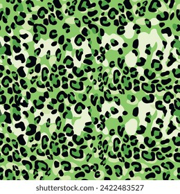 Abstract modern leopard seamless pattern. Animals trendy background. Color decorative vector stock illustration for print, card, postcard, fabric, textile. Modern ornament of stylized skin.