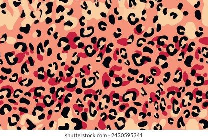 Abstract modern leopard seamless pattern. Animals trendy background. Color decorative vector stock illustration for print, card, postcard, fabric, textile. Modern ornament of stylized skin.