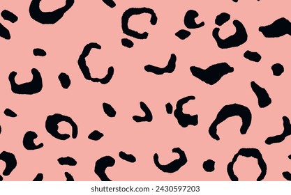 Abstract modern leopard seamless pattern. Animals trendy background. Color decorative vector stock illustration for print, card, postcard, fabric, textile. Modern ornament of stylized skin.