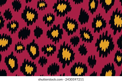 Abstract modern leopard seamless pattern. Animals trendy background. Color decorative vector stock illustration for print, card, postcard, fabric, textile. Modern ornament of stylized skin.