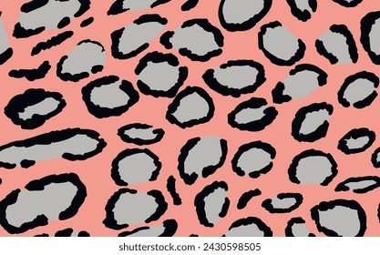 Abstract modern leopard seamless pattern. Animals trendy background. Color decorative vector stock illustration for print, card, postcard, fabric, textile. Modern ornament of stylized skin.