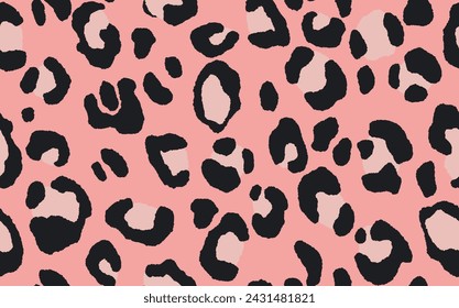 Abstract modern leopard seamless pattern. Animals trendy background. Color decorative vector stock illustration for print, card, postcard, fabric, textile. Modern ornament of stylized skin.