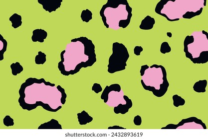 Abstract modern leopard seamless pattern. Animals trendy background. Color decorative vector stock illustration for print, card, postcard, fabric, textile. Modern ornament of stylized skin.