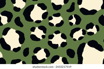 Abstract modern leopard seamless pattern. Animals trendy background. Color decorative vector stock illustration for print, card, postcard, fabric, textile. Modern ornament of stylized skin.