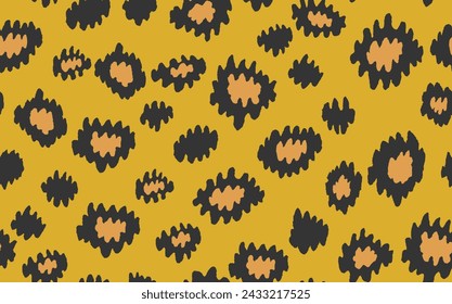 Abstract modern leopard seamless pattern. Animals trendy background. Color decorative vector stock illustration for print, card, postcard, fabric, textile. Modern ornament of stylized skin.