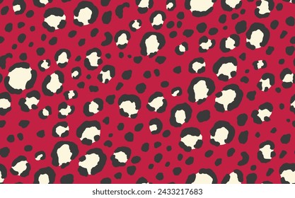 Abstract modern leopard seamless pattern. Animals trendy background. Color decorative vector stock illustration for print, card, postcard, fabric, textile. Modern ornament of stylized skin.