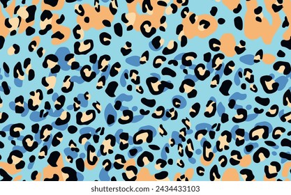 Abstract modern leopard seamless pattern. Animals trendy background. Color decorative vector stock illustration for print, card, postcard, fabric, textile. Modern ornament of stylized skin.