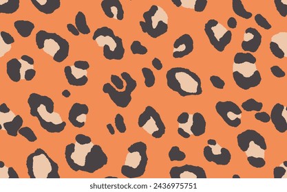 Abstract modern leopard seamless pattern. Animals trendy background. Color decorative vector stock illustration for print, card, postcard, fabric, textile. Modern ornament of stylized skin.