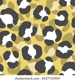 Abstract modern leopard seamless pattern. Animals trendy background. Color decorative vector stock illustration for print, card, postcard, fabric, textile. Modern ornament of stylized skin.