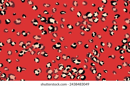 Abstract modern leopard seamless pattern. Animals trendy background. Color decorative vector stock illustration for print, card, postcard, fabric, textile. Modern ornament of stylized skin.