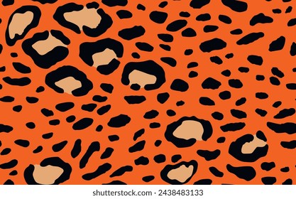 Abstract modern leopard seamless pattern. Animals trendy background. Color decorative vector stock illustration for print, card, postcard, fabric, textile. Modern ornament of stylized skin.