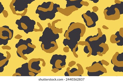 Abstract modern leopard seamless pattern. Animals trendy background. Color decorative vector stock illustration for print, card, postcard, fabric, textile. Modern ornament of stylized skin.