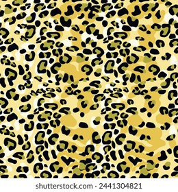 Abstract modern leopard seamless pattern. Animals trendy background. Color decorative vector stock illustration for print, card, postcard, fabric, textile. Modern ornament of stylized skin.
