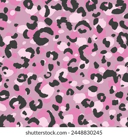 Abstract modern leopard seamless pattern. Animals trendy background. Color decorative vector stock illustration for print, card, postcard, fabric, textile. Modern ornament of stylized skin.