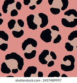 Abstract modern leopard seamless pattern. Animals trendy background. Color decorative vector stock illustration for print, card, postcard, fabric, textile. Modern ornament of stylized skin.