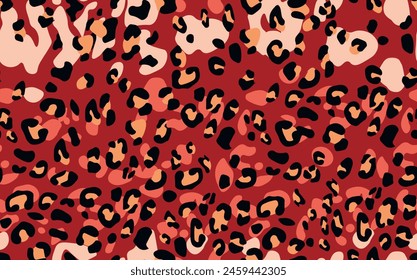 Abstract modern leopard seamless pattern. Animals trendy background. Color decorative vector stock illustration for print, card, postcard, fabric, textile. Modern ornament of stylized skin.
