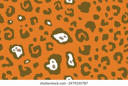 Abstract modern leopard seamless pattern. Animals trendy background. Color decorative vector stock illustration for print, card, postcard, fabric, textile. Modern ornament of stylized skin.