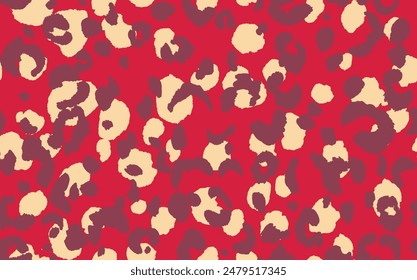 Abstract modern leopard seamless pattern. Animals trendy background. Color decorative vector stock illustration for print, card, postcard, fabric, textile. Modern ornament of stylized skin.