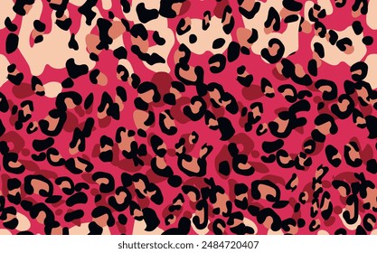 Abstract modern leopard seamless pattern. Animals trendy background. Color decorative vector stock illustration for print, card, postcard, fabric, textile. Modern ornament of stylized skin.