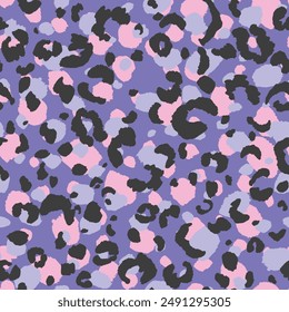 Abstract modern leopard seamless pattern. Animals trendy background. Color decorative vector stock illustration for print, card, postcard, fabric, textile. Modern ornament of stylized skin.
