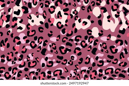 Abstract modern leopard seamless pattern. Animals trendy background. Color decorative vector stock illustration for print, card, postcard, fabric, textile. Modern ornament of stylized skin.