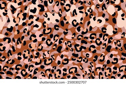 Abstract modern leopard seamless pattern. Animals trendy background. Color decorative vector stock illustration for print, card, postcard, fabric, textile. Modern ornament of stylized skin.