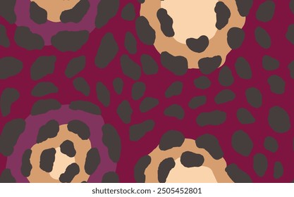 Abstract modern leopard seamless pattern. Animals trendy background. Color decorative vector stock illustration for print, card, postcard, fabric, textile. Modern ornament of stylized skin.