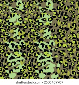 Abstract modern leopard seamless pattern. Animals trendy background. Color decorative vector stock illustration for print, card, postcard, fabric, textile. Modern ornament of stylized skin.