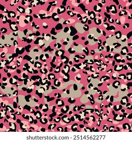 Abstract modern leopard seamless pattern. Animals trendy background. Color decorative vector stock illustration for print, card, postcard, fabric, textile. Modern ornament of stylized skin.