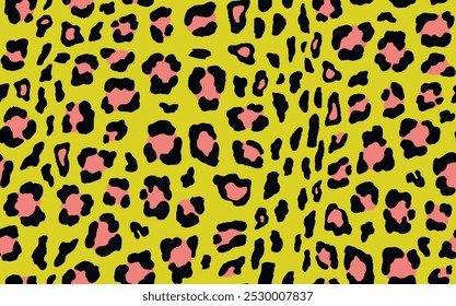 Abstract modern leopard seamless pattern. Animals trendy background. Color decorative vector stock illustration for print, card, postcard, fabric, textile. Modern ornament of stylized skin.