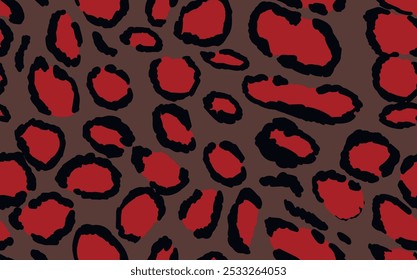 Abstract modern leopard seamless pattern. Animals trendy background. Color decorative vector stock illustration for print, card, postcard, fabric, textile. Modern ornament of stylized skin.