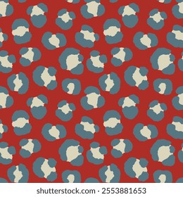 Abstract modern leopard seamless pattern. Animals trendy background. Color decorative vector stock illustration for print, card, postcard, fabric, textile. Modern ornament of stylized skin.