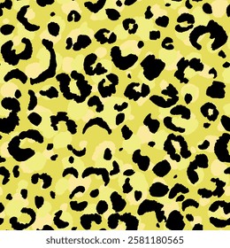Abstract modern leopard seamless pattern. Animals trendy background. Color decorative vector stock illustration for print, card, postcard, fabric, textile. Modern ornament of stylized skin.