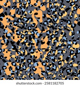 Abstract modern leopard seamless pattern. Animals trendy background. Color decorative vector stock illustration for print, card, postcard, fabric, textile. Modern ornament of stylized skin.