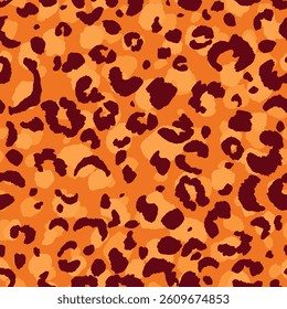 Abstract modern leopard seamless pattern. Animals trendy background. Color decorative vector stock illustration for print, card, postcard, fabric, textile. Modern ornament of stylized skin.