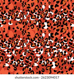Abstract modern leopard seamless pattern. Animals trendy background. Color decorative vector stock illustration for print, card, postcard, fabric, textile. Modern ornament of stylized skin.