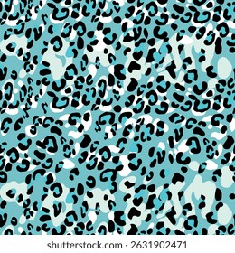 Abstract modern leopard seamless pattern. Animals trendy background. Color decorative vector stock illustration for print, card, postcard, fabric, textile. Modern ornament of stylized skin.