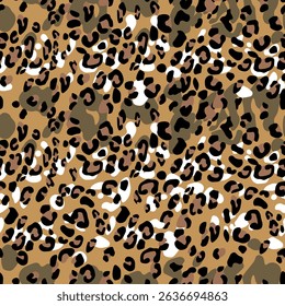 Abstract modern leopard seamless pattern. Animals trendy background. Color decorative vector stock illustration for print, card, postcard, fabric, textile. Modern ornament of stylized skin.
