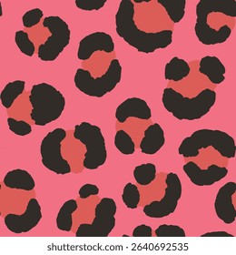 Abstract modern leopard seamless pattern. Animals trendy background. Color decorative vector stock illustration for print, card, postcard, fabric, textile. Modern ornament of stylized skin.
